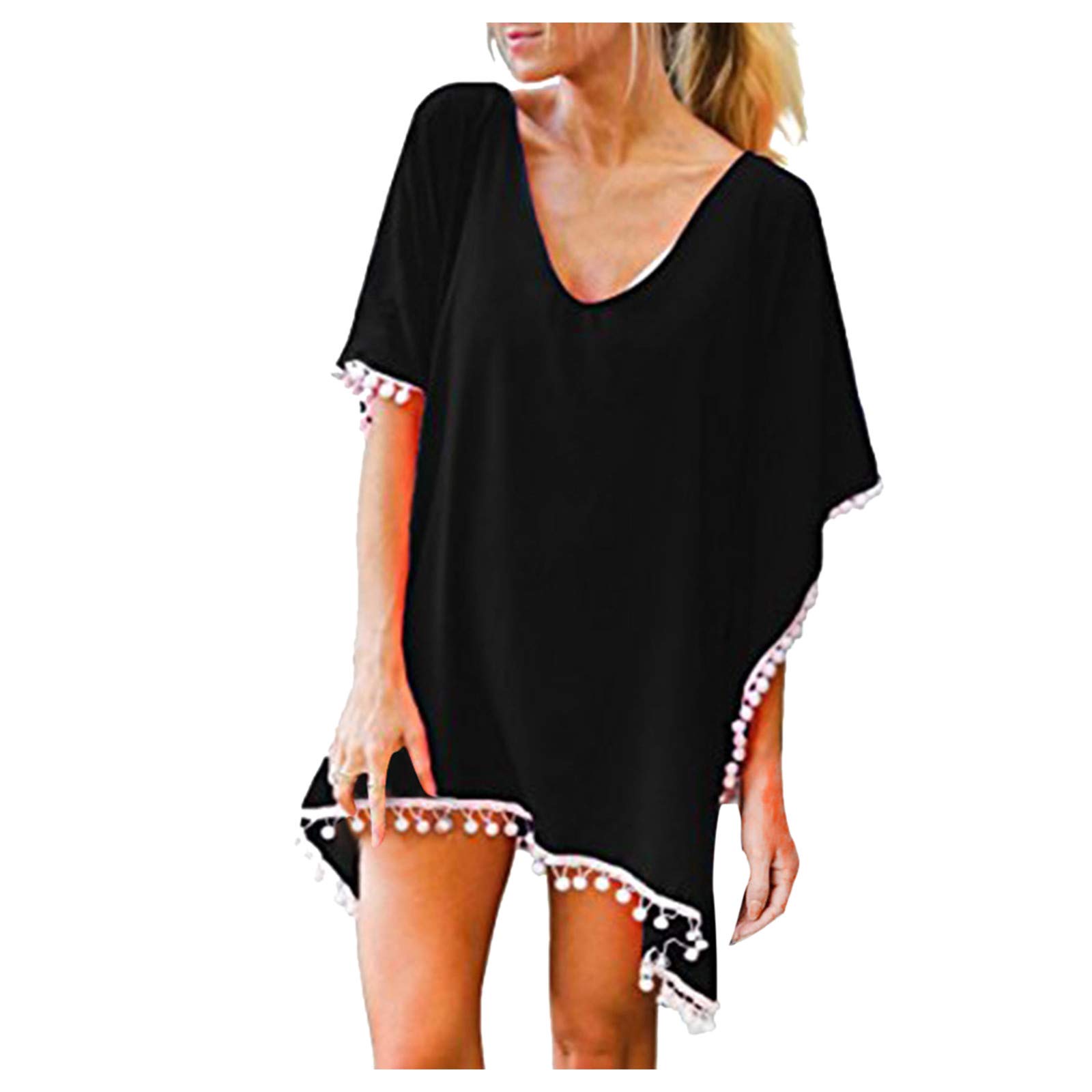Laonajkd Playa para Mujer Vestido Bikini Cover Up Mujer Camisolas y Pareos Sexy Estampado Hawaiano Pareos Vestido de Playa Mujer Bikini de Playa espara Playa o Piscina