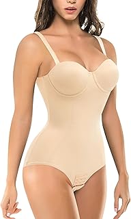 Bodysuit Shapewear for Women Tummy Control Dress Backless Bodysuit Tops Body Shaper with Built-in Bra