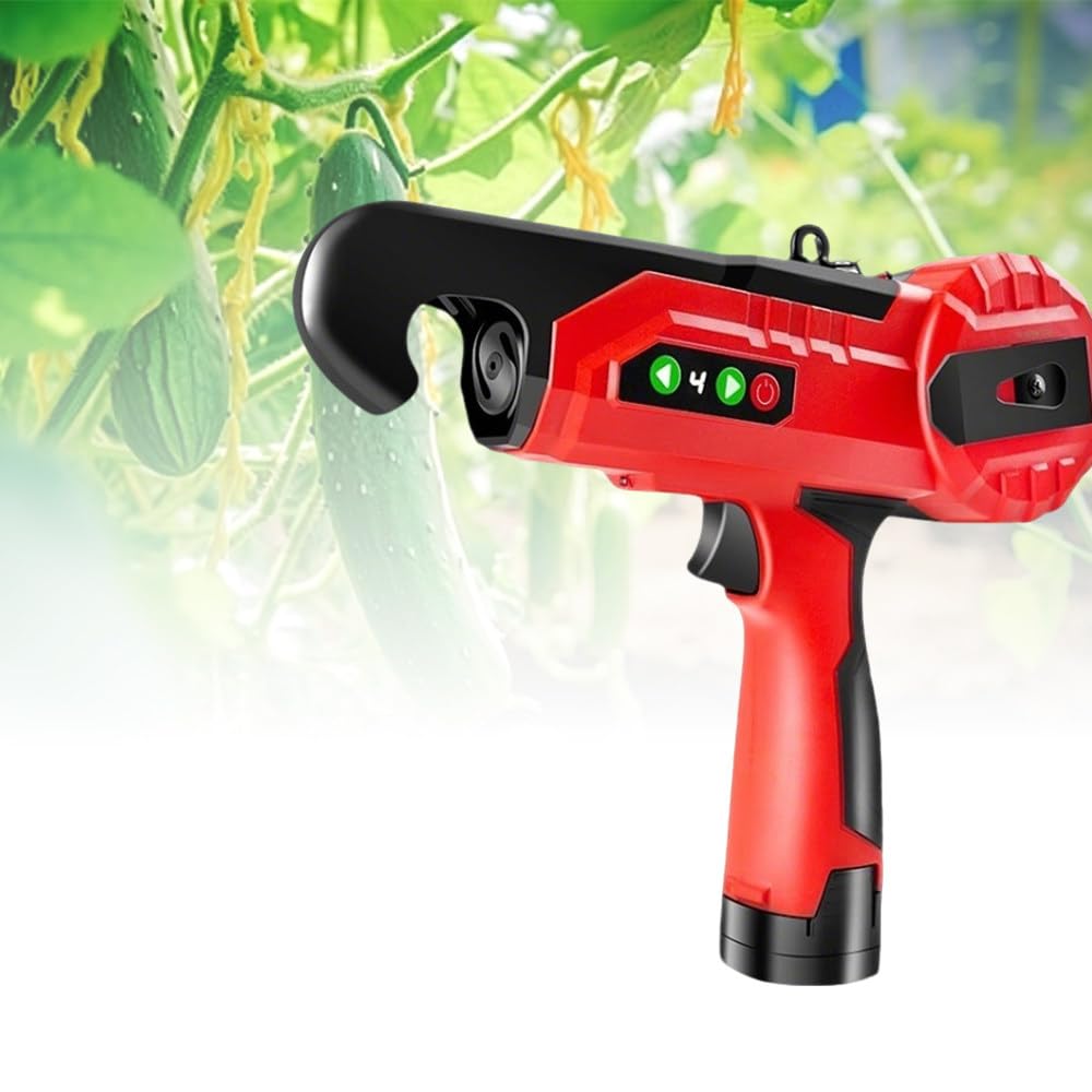 XCSCUK Electric Plant Tying Machine, Flower Tying Machine,4 Speed Adjustable Tying, for Tomatoes, Cucumbers, Vegetables, Garden