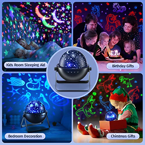 Star Lights For Bedroom,15 White Noise Sound Machine Baby Night Light Projector,Bluetooth Music Usb Kids Night Light, Remote Timer Dinosaur Night Light For Kids Room Christmas Gifts For Baby Boy Girls #TOP4