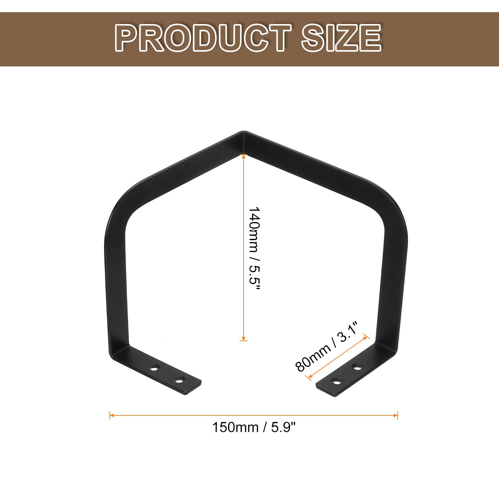 uxcell Mattress Corner Slide Stopper, Metal, Black, 5.9 x 5.5 x 3.1 inches, Non-Slip Mattress Stoppers