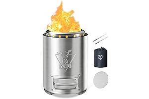 9.7" x 7.1" Tabletop Fire Pit with Flame Control for Camping and Patio