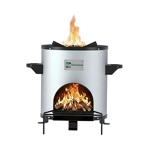 Greenway Smart Stove - Improved Biomass Cooking Stove | Smoke Less Small Stove | Bioflame Wood Stove | No LPG or Gas Needed | Affordable Clean Cooking | Eco-Friendly Lakdi ka chulha | Made-in-India