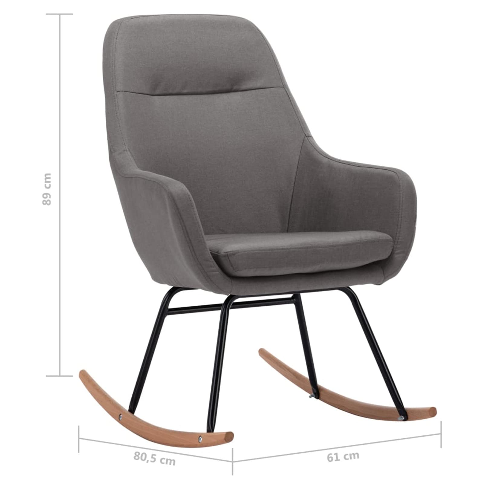 Homgoday Silla Mecedora de Tela Gris claroMecedoras sillón Mecedora sillones Comodos Sillon Relax butaca Lactancia Silla Lectura