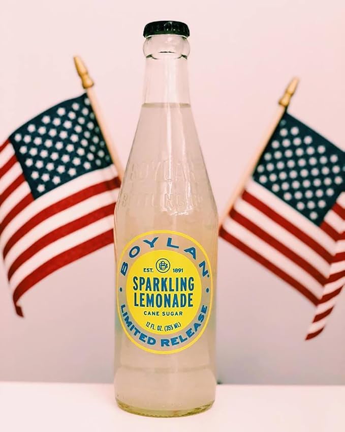 Boylan Sparkling Lemonade Cane Sugar Sodas, 12 fl oz (24
