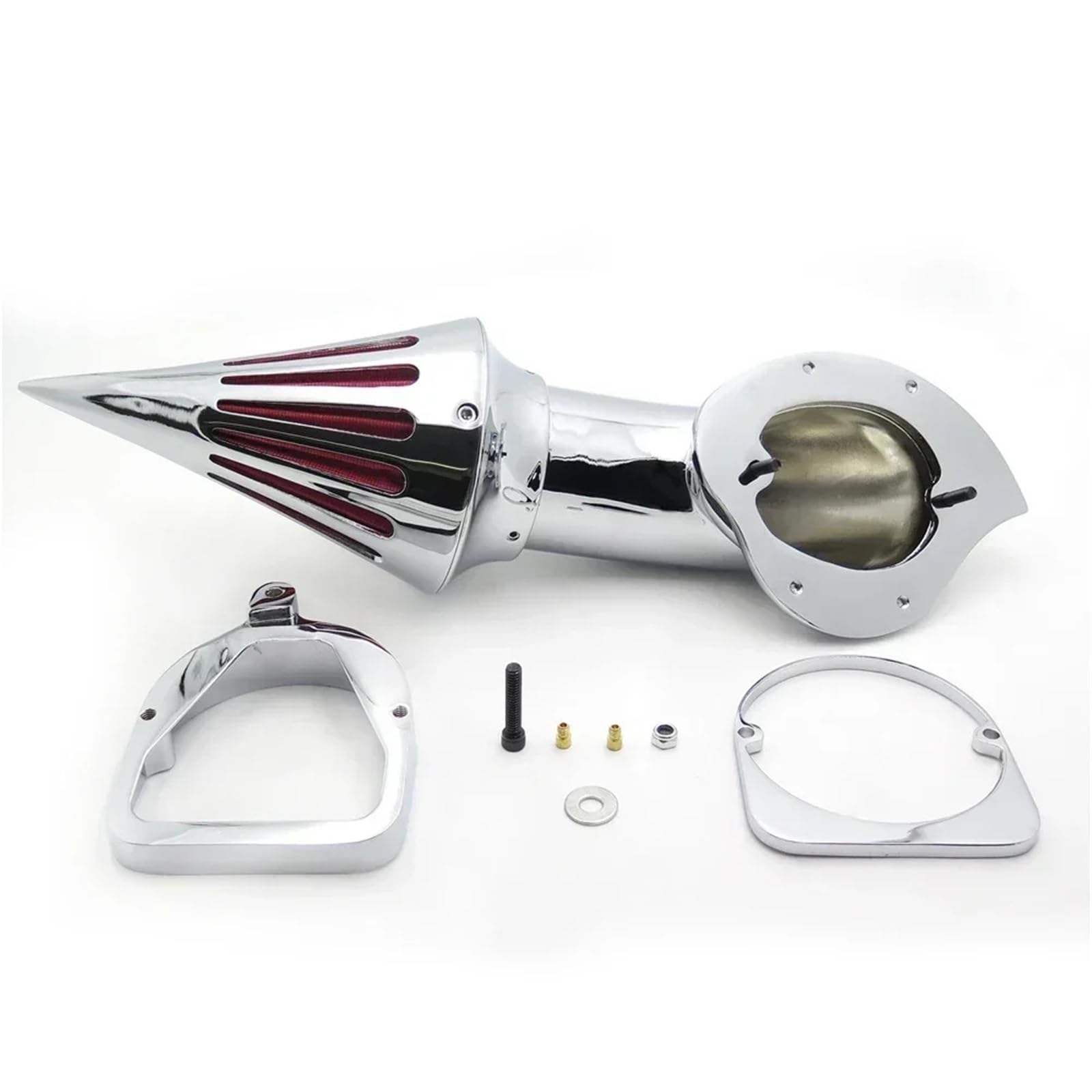 Zestaw filtra powietrza dolotowego pasuje do Honda Shadow Spirit/Ace 750 1998-2013 98 i nowsze części motocyklowe Montaż uniwersalny Konstrukcja dwuwarstwowa stalow(CONE-A-BIG-CD)