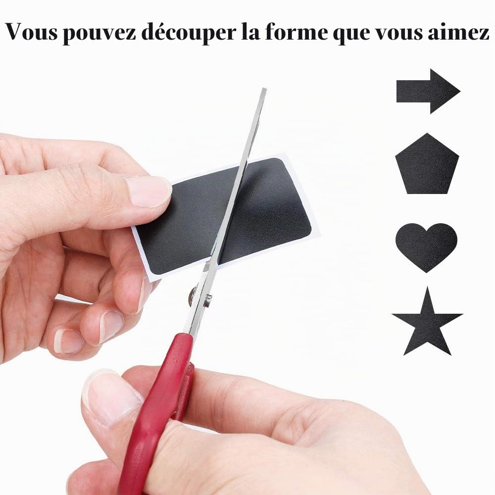 Lot de 120 étiquettes pour tableau noir, imperméables, réutilisables, effaçables pour la cuisine, organiser avec 2 craies blanches effaçables pour décorer des bocaux, garde-manger