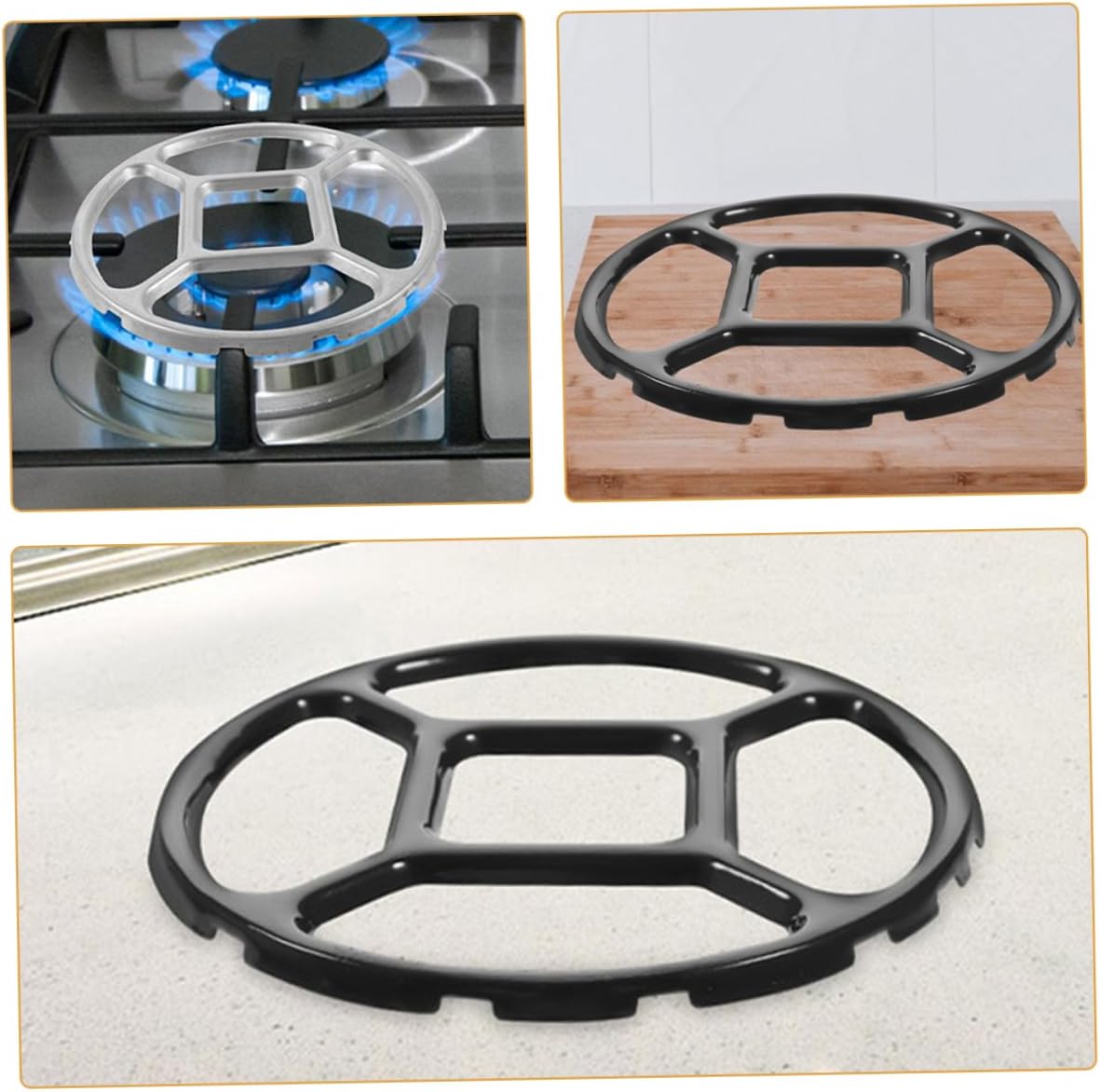 4pcs Alloy Gas Stove Support Rack Wok Ring for Small Pots