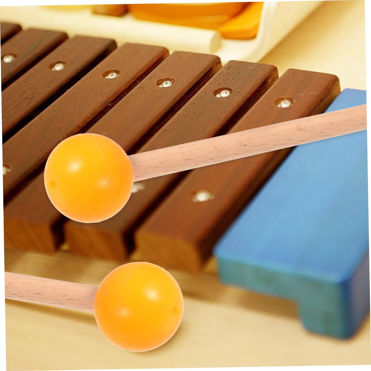 ibasenice 6pares Mallets De Percusión Para De Lengua Accesorio Musical Resistente y Duradero Para Xilófono y Marimba Para Actuaciones Escenario