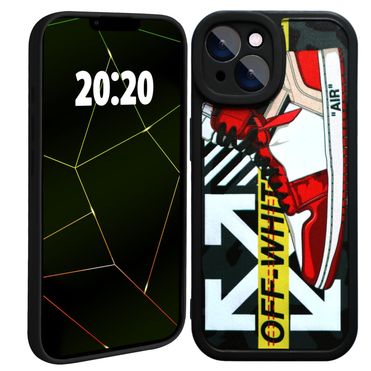 SRPHUAV Cool Luxury Phone Case for iPhone 14 Plus Case for Boys,Men Classic Sneaker 3D Design,Aesthetic Street Shockproof Designer Cases Compatible