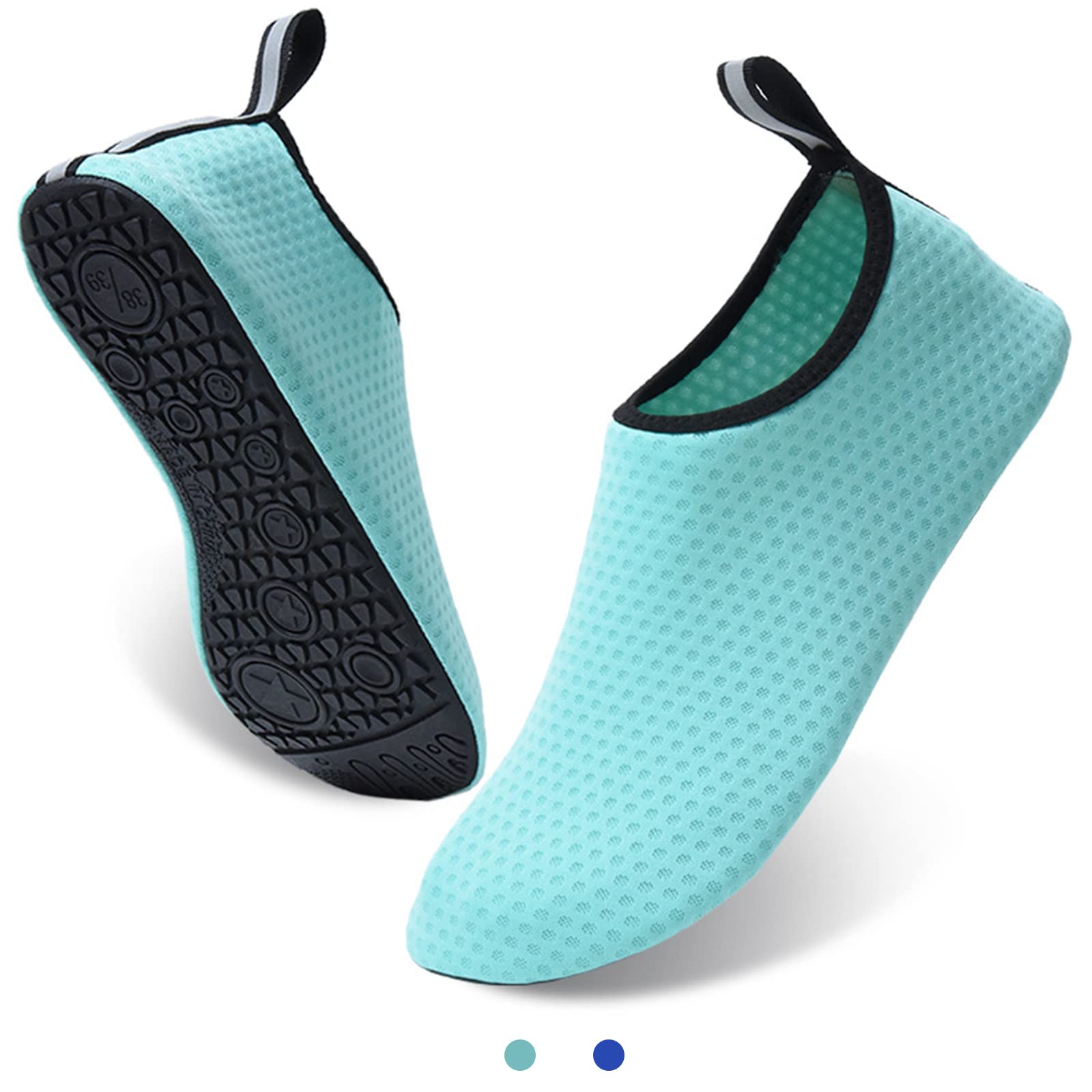 RICHDMI Zapatos de Playa, Zapatos de Baño Antideslizantes con Suela Blanda y Color Sólido, Escarpines Deportivos para Paseo en Playa Buceo Snorkel Kayak Surf