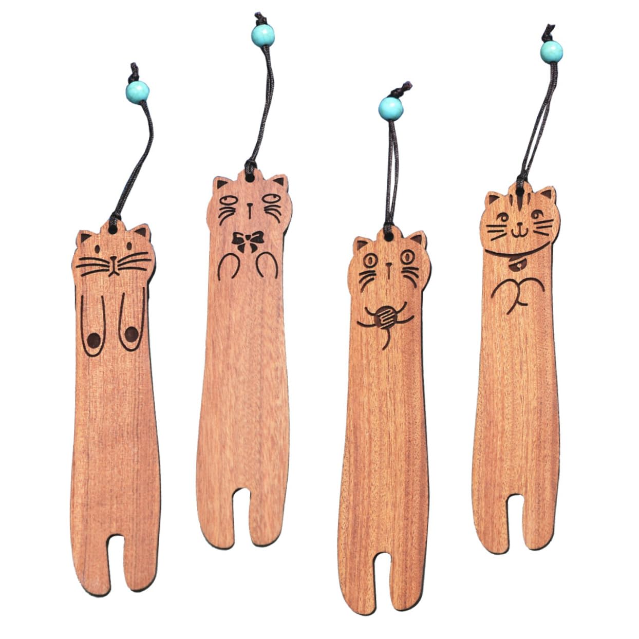 NUOBESTY 16stücke Holz Lesezeichen Niedliche Katzen Designs Dekorative Buchmarken Für Leser Langlebig Und Leicht Zu Verwenden Für Buchliebhaber Und Leseratten