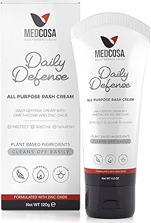 Medcosa Adult Care Cream | Age With Grace | Heat Rash & Elderly Diaper Treatment w/Zinc Oxide | Daily Defense Skin Protect...