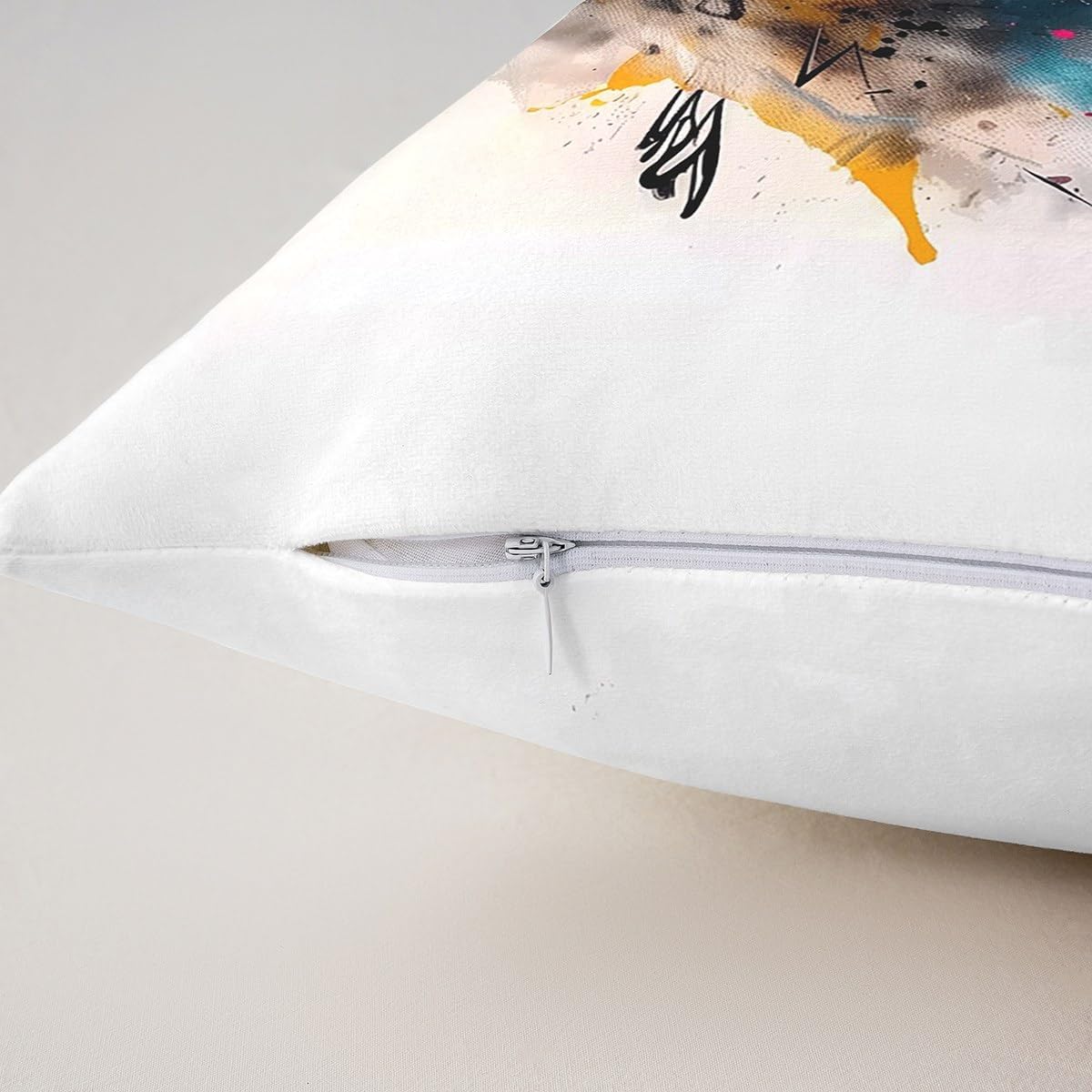Rider Throw Pillow Cover Colorful Street Art Graffiti Helmet Pillow Case for Kids Boys Teens Men Extreme Sports Style Cushion Cover for Car Living Room 16x16 Inch image 5