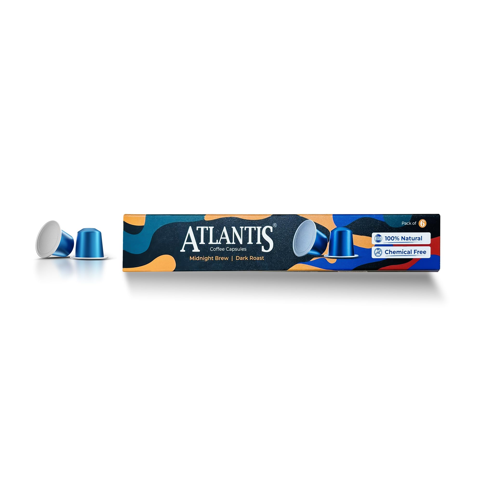 Atlantis Midnight Brew Coffee Capsules | Dark Roast | Intensity 10 | Profile Roasted | No Artificial Flavours | Cafe-Style Precision | Pack of 6 Capsules-image-23