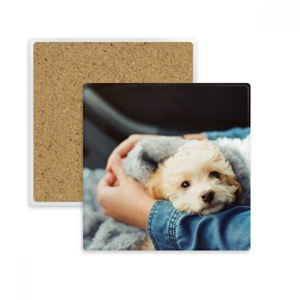Coaster Chiot Mignon dessous de verre en pierre idée cadeau original pour amoureux des animaux
