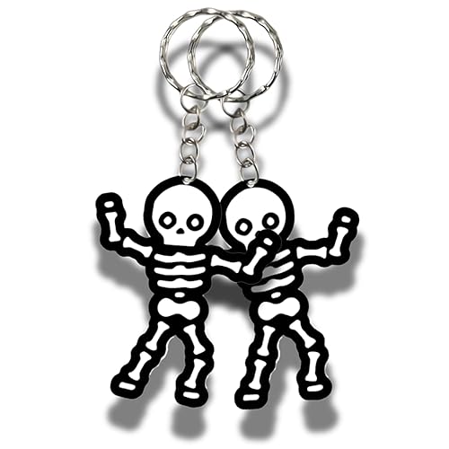 2 pcs Skeleton Keychain – Acrylic Cute Skeleton Key Ring