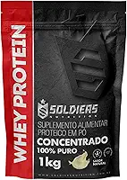 Whey Protein Concentrado 1Kg - Natural - 100% Puro Importado - Soldiers Nutrition