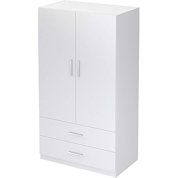 Samblo Armoire Blanche Avec Deux Portes Battantes 60 Cm Amazon Fr Cuisine Maison