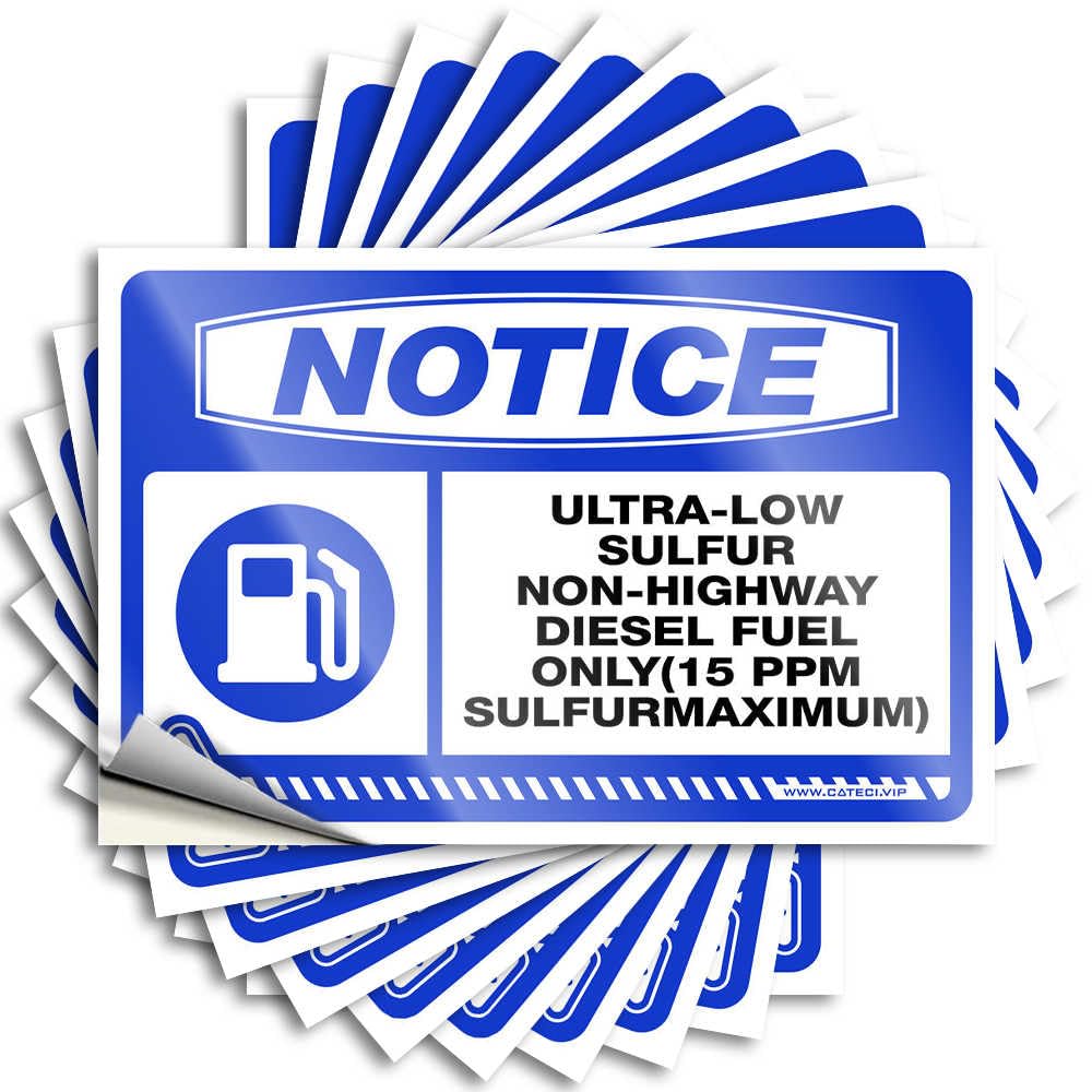 Decals Tiny Vinyl Decals, Small Room Decor Waterproof Tumbler Stickers for Water Bottle | Notice Ultra-Low Sulfur Non-Highway Perfect for Layered Laptop Decor(8X12CM)