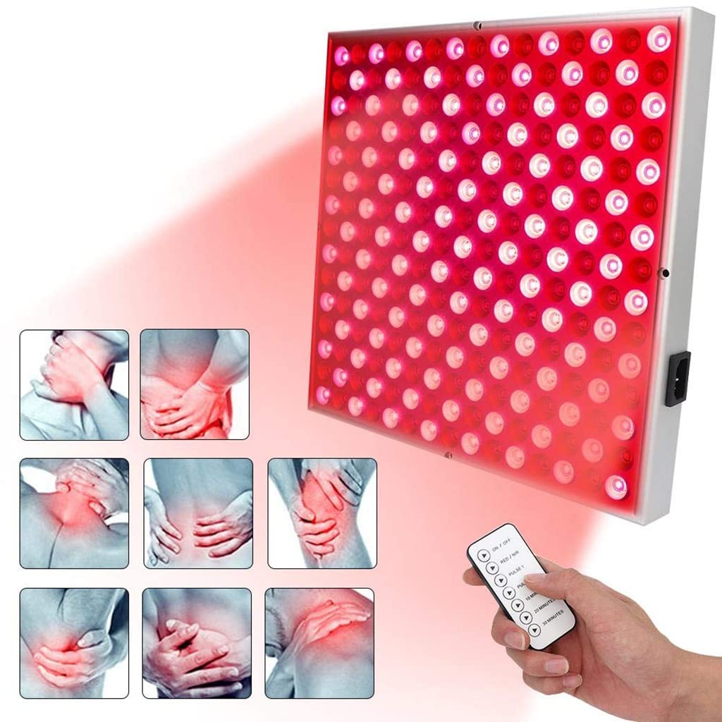 Aparato de Terapia con Luz Roja LED con Mando a Distancia Panel LED 45W Profundo 660nm e Infrarrojo Cercano 850nm Combo de Luz LED para la Belleza de la Piel