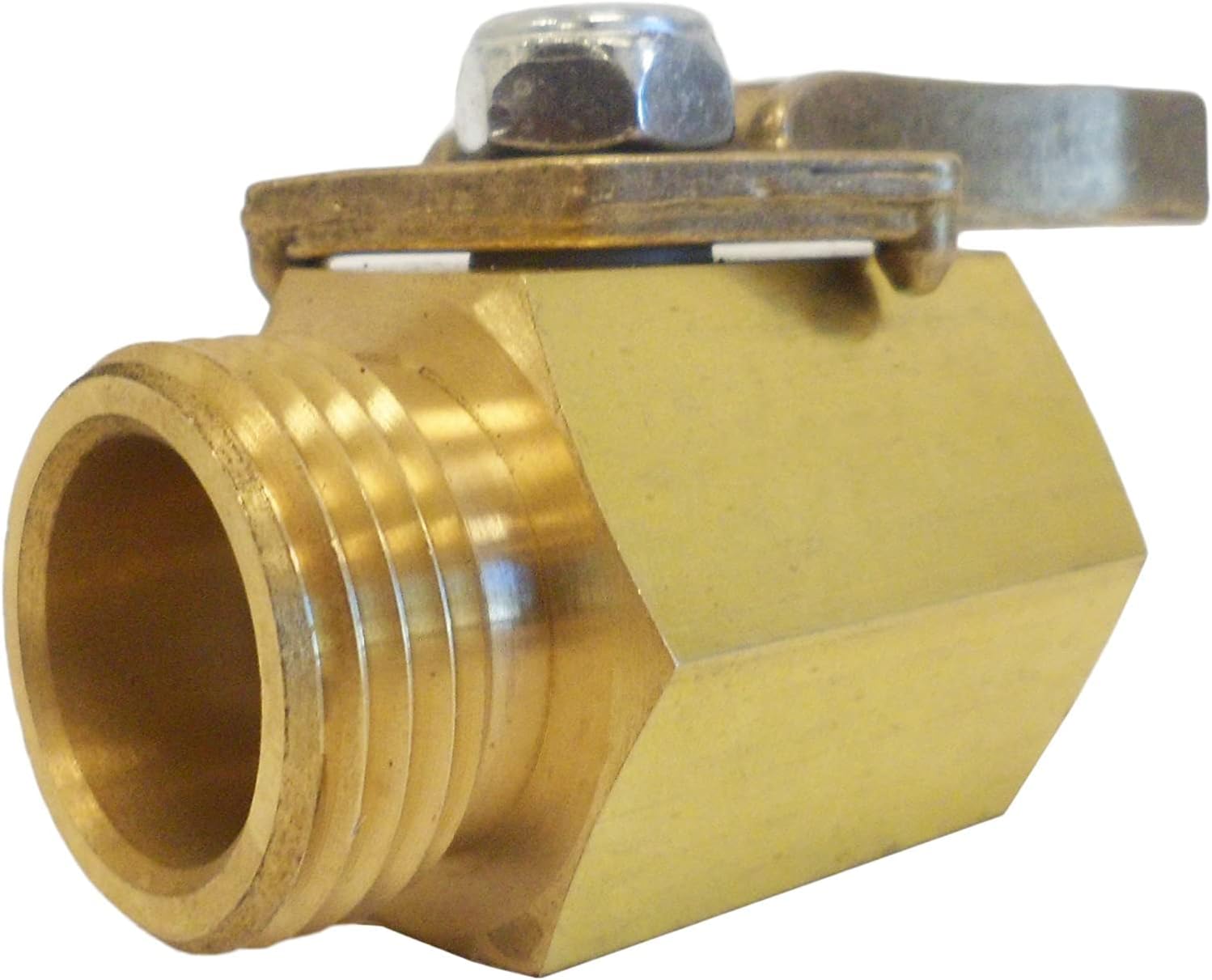 Ultimate Washer Super Heavy Duty Solid Brass Shut Off Valve for Garden Hose, Full Flow, Smooth Finish