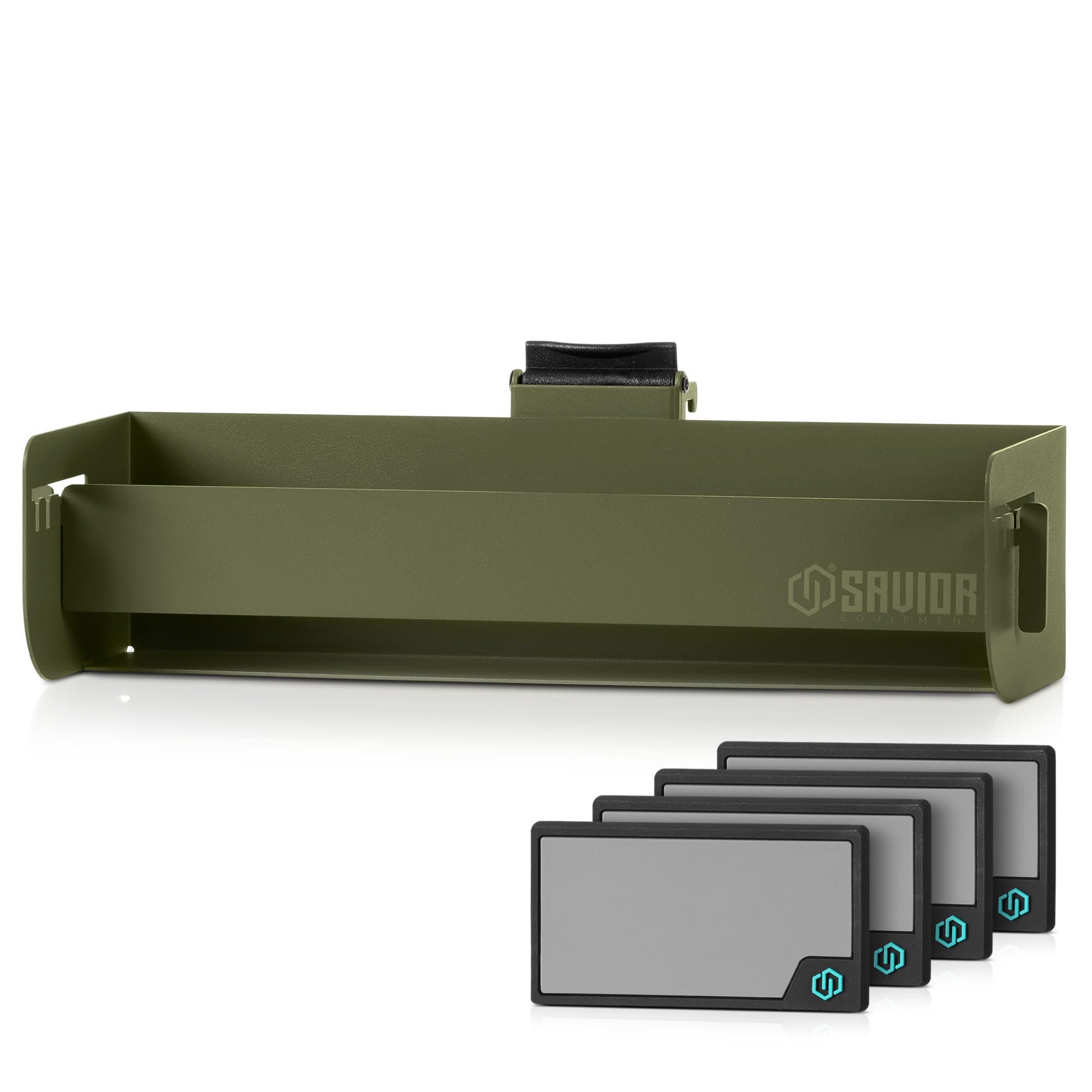 Savior Equipment Wall Rack System Universal Magazine Rack Holder Slat Wall Mount Display Organizer Hanger, Adjustable to Fit Most 9MM .45 Pistol 5.56 .308 Rifle Mags, Heavy-Duty Steel Construction