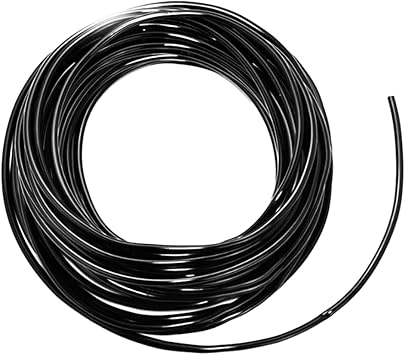 Micro Irrigation Pipe Tube Hose 4 mm ID / 6 mm OD for Micro Drip Garden Irrigation System Black, 30 metres / 98 ft