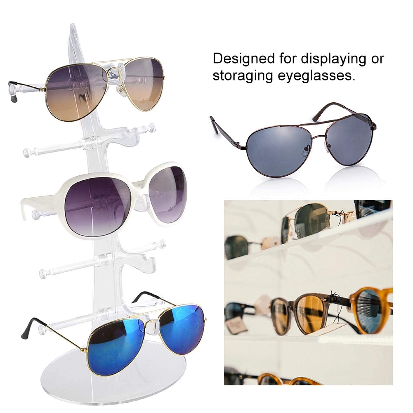 Brillen display standaard glasses stand multiple pairs zonnebril rek , zonnebril houder , plastic brillen display , voor het weergeven of opbergen van brillen . Accessoires pour étagères