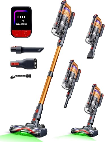 Miniatura 9 de Aspiradora inalámbrica para el hogar, aspiradora de succión potente de 60 Kpa mejorada para pelo de mascotas con tiempo de funcionamiento de 70