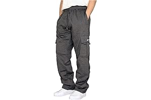 Comfortable and Stylish: Men's Cargo Sweatpants with Open Bottom