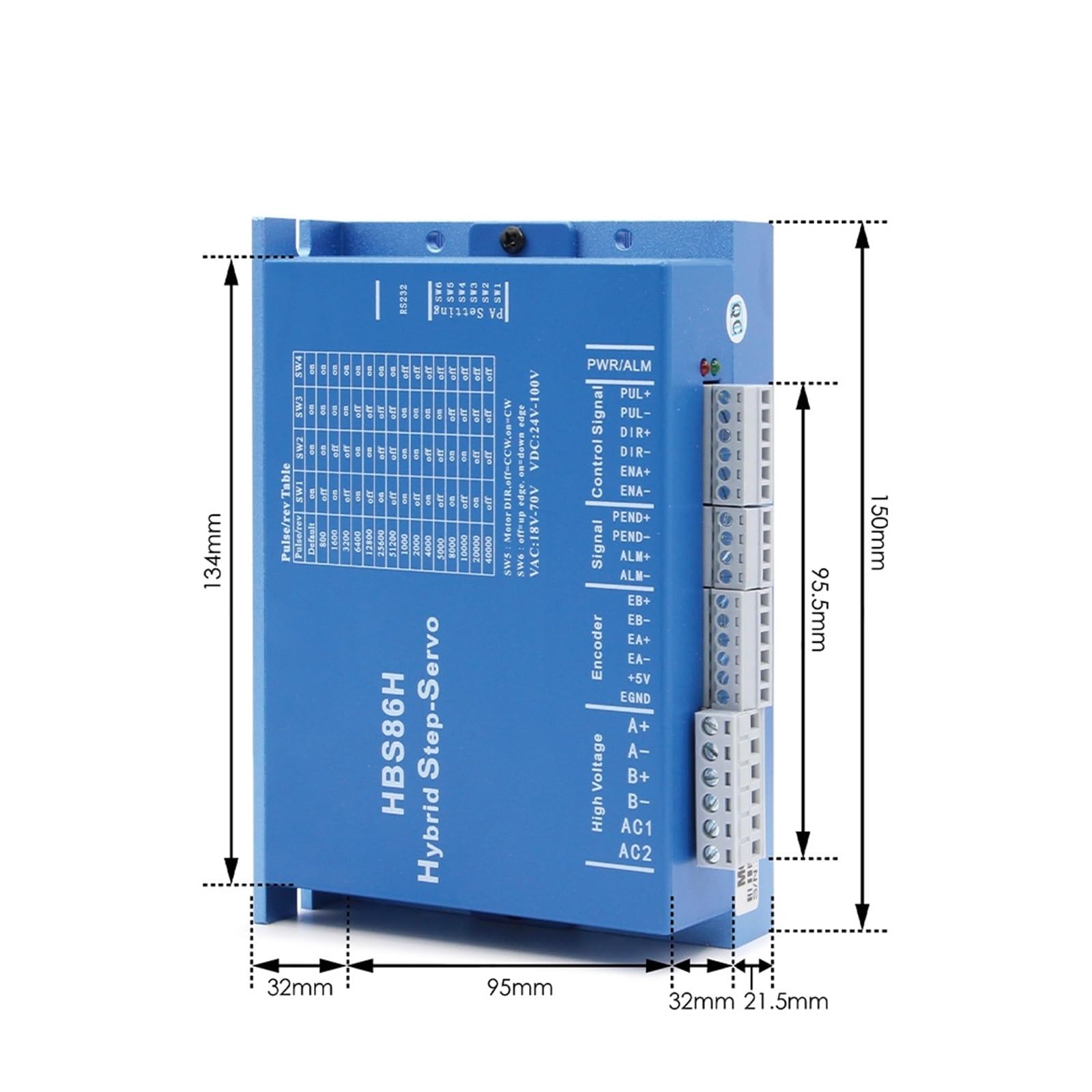 Nema 34 8,5 Nm Zestaw Silnika Krokowego Z Zamkniętą Pętlą HBS86H + 86HS85N 1200 Uncji Hybrydowy Serwosilnik Krokowy DC (30-110 V) AC (18-80 Stabilna Konstrukcja Skuteczna