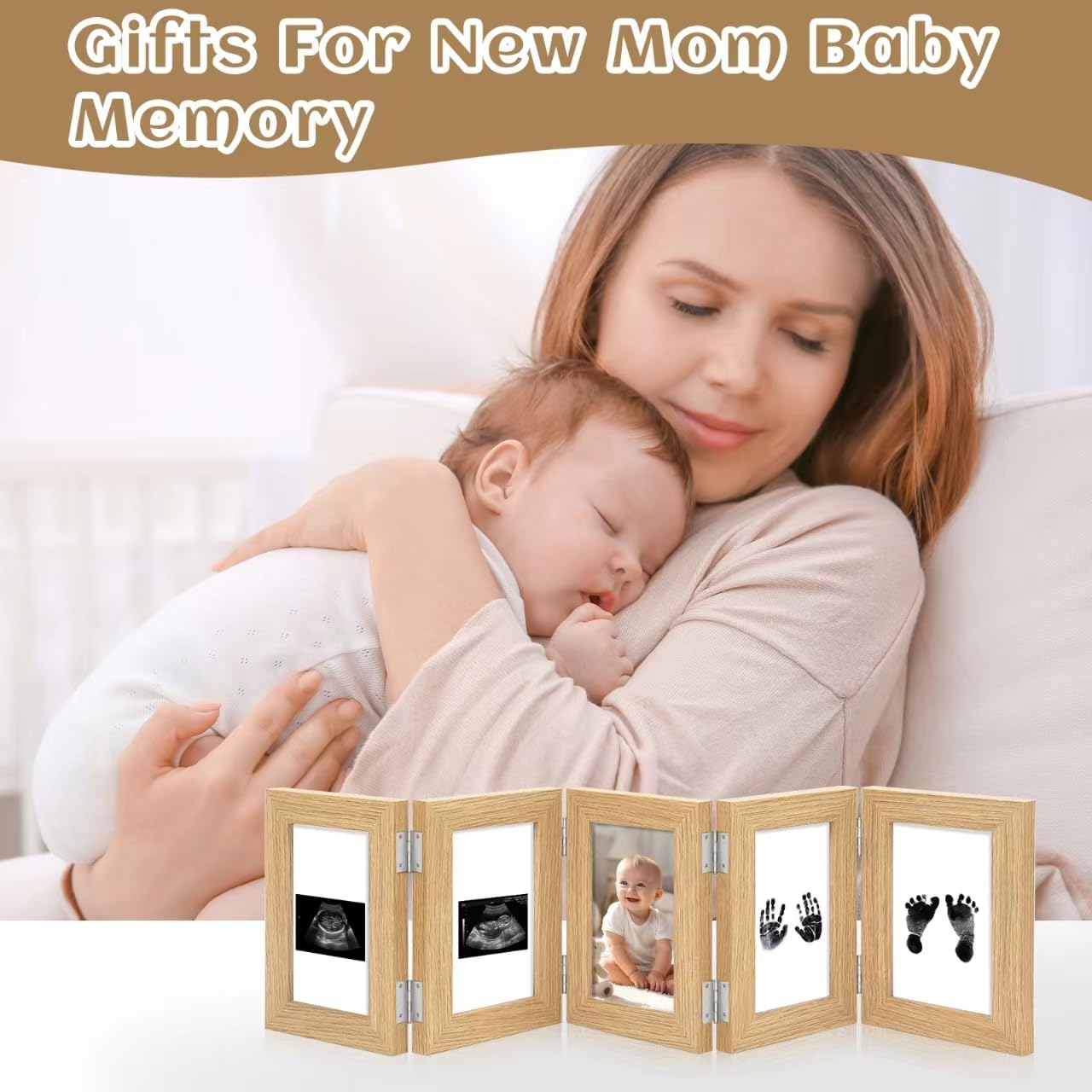 PewinGo Cadre Epreintes Bébé Encre avec Tapon Encreur, Kit Epreinte
