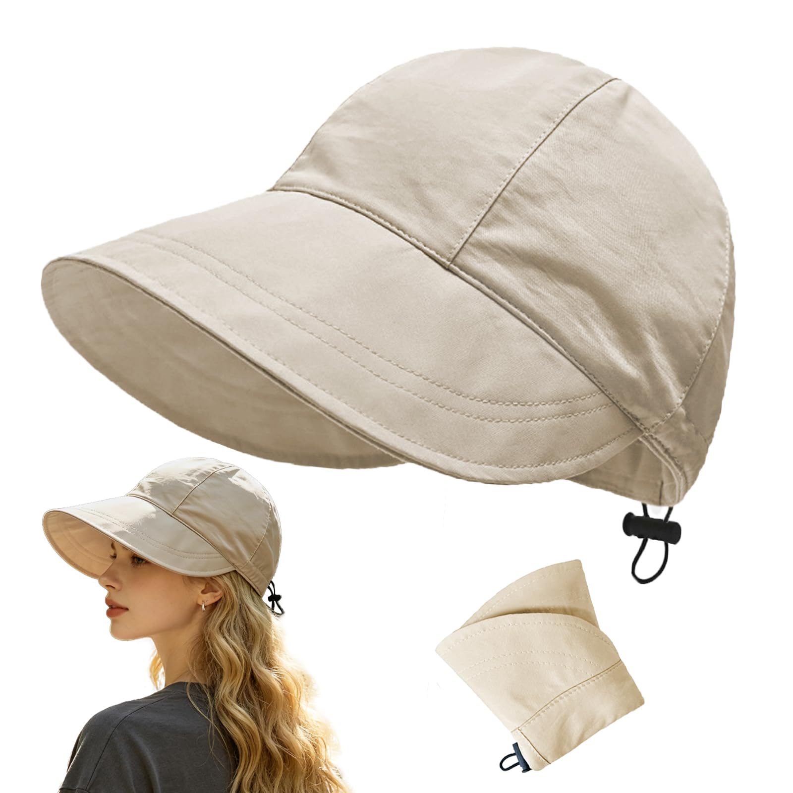 huablo UPF 50+ Womens Sun Hat Wide Brim Sun Hat UV Protection Hiking Fishing Hat Adjustable Head Circumference for Easy Carry