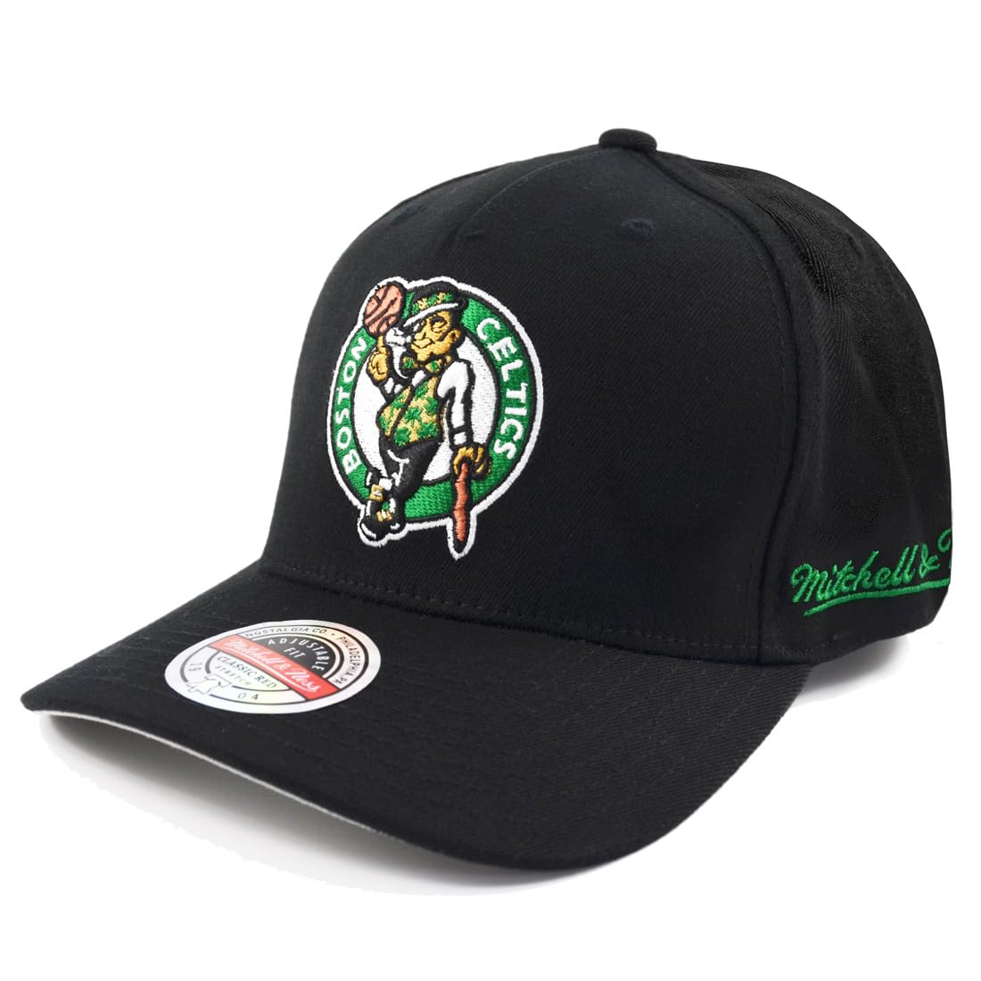 NBA Snapback Cap Classic Red Curved Eazy Boston Celtics Black, black, One Size