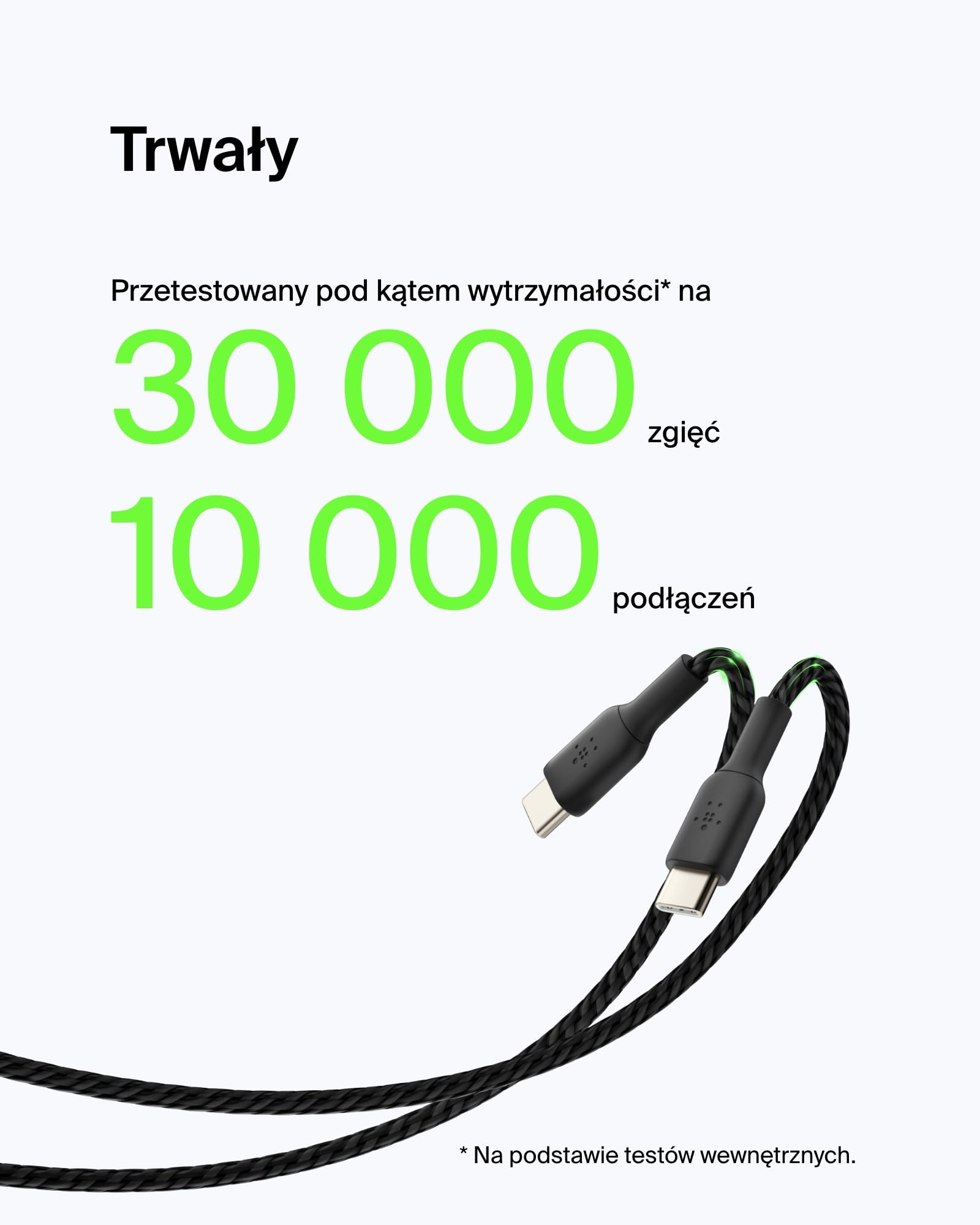 Belkin Kabel USB-A do USB-C w oplocie do ładowania urządzeń iPhone 15, Samsung Galaxy S24, S23, Note, Pixel, iPad Pro, iPad Mini, Nintendo Switch, kabel USB typu C, 2 m – czarny