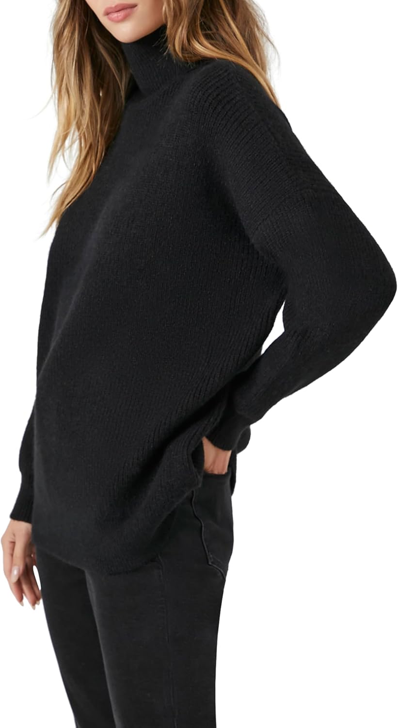 Forever 21 Womens Ribbed Knit Turtleneck Sweater - Image 2