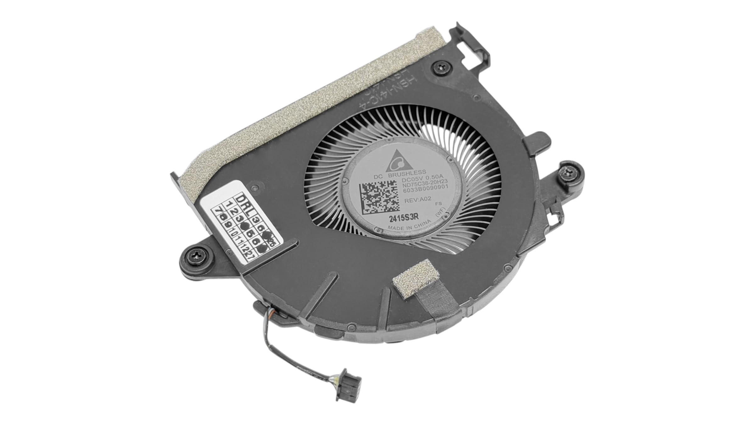 CPU cooling fan compatible HP HSN-I37C-4, HSN-I41C-4, ND75C38-20H23, 6033B0090901, EG50040S1-1C190-S9A, ND75C38-19G15, M07102-001, M44335-001, DFS5K123043638, EliteBook 830 G7, 830 G8, 840 G8, 845 G8
