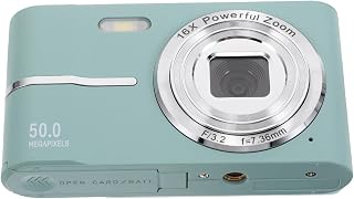 LALAFINA Portable Mini Digital Camera and Teens, Compact Point-and-Shoot with 16x Zoom, Green Pocket Camera for Travel, Family, and Party Photography