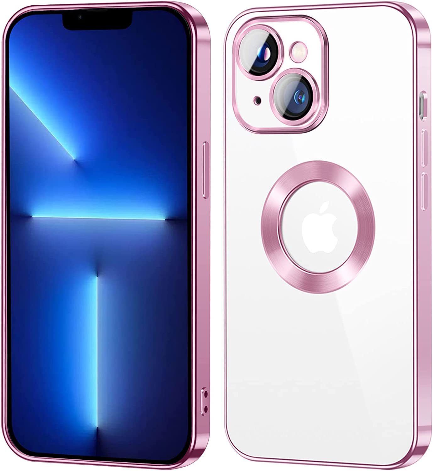 V-TAN Electroplated Logo View | Slim Shockproof | Soft TPU | Anti-Yellow Back Case Cover Compatible with iPhone 13 (Pink) (B0BFF8Y8NQ) Amazon Price History, Amazon Price Tracker