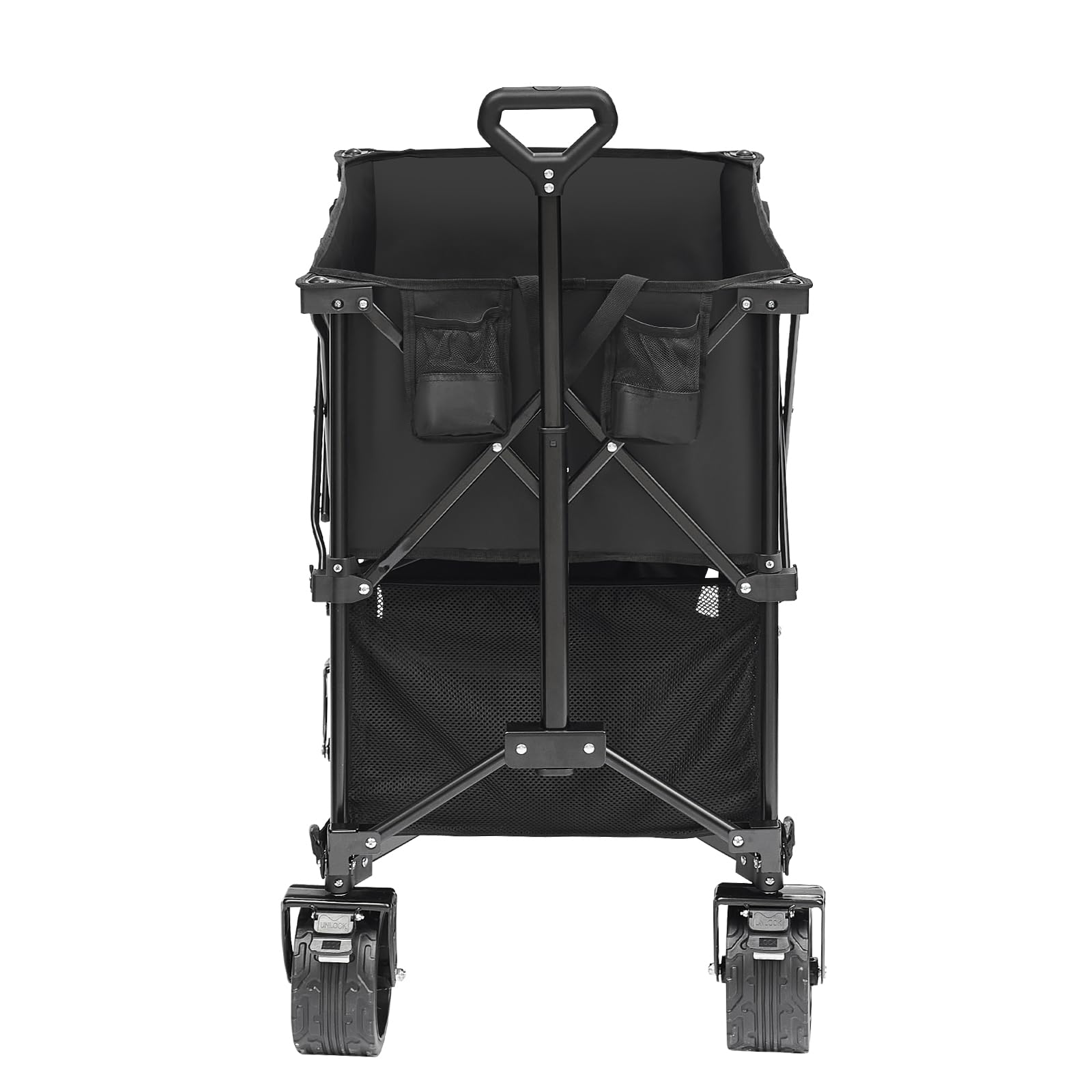 VEVOR Bollerwagen 1320 x 565 x 1065 mm Kinderwagen aus 600D Oxford-Stoff mit PVC-Beschichtung Strandwagen wasserdicht, UV-beständig max. 204 kg Tragfähigkeit Transportkarre Gerätewagen Handwagen