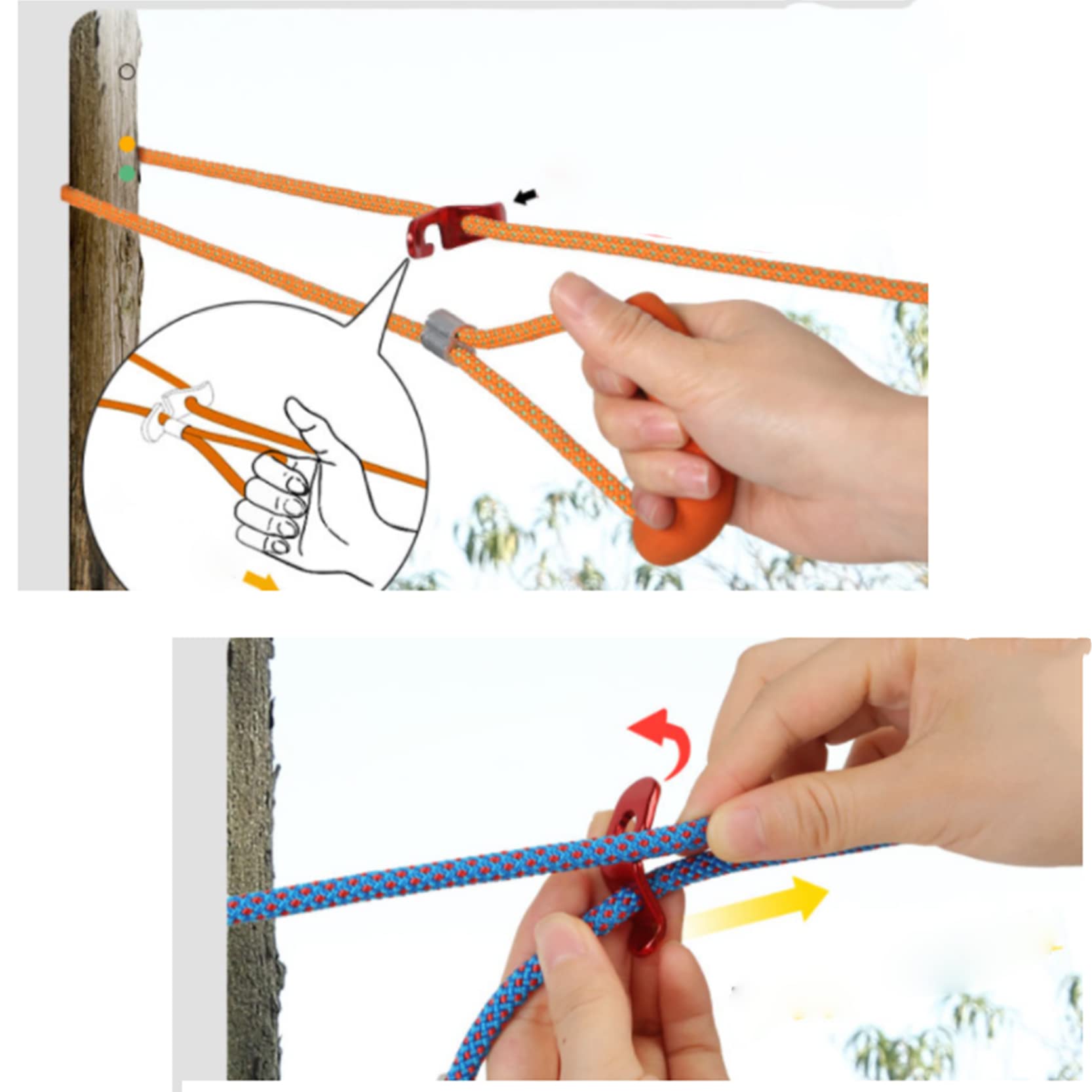 Cuerda de tendedero de 8 mm para exteriores, cuerda de lavado resistente, alambre de acero fuerte, núcleo interior de 5/10/15 m, tendedero portátil, resistente al viento, duradero para camping, viajes