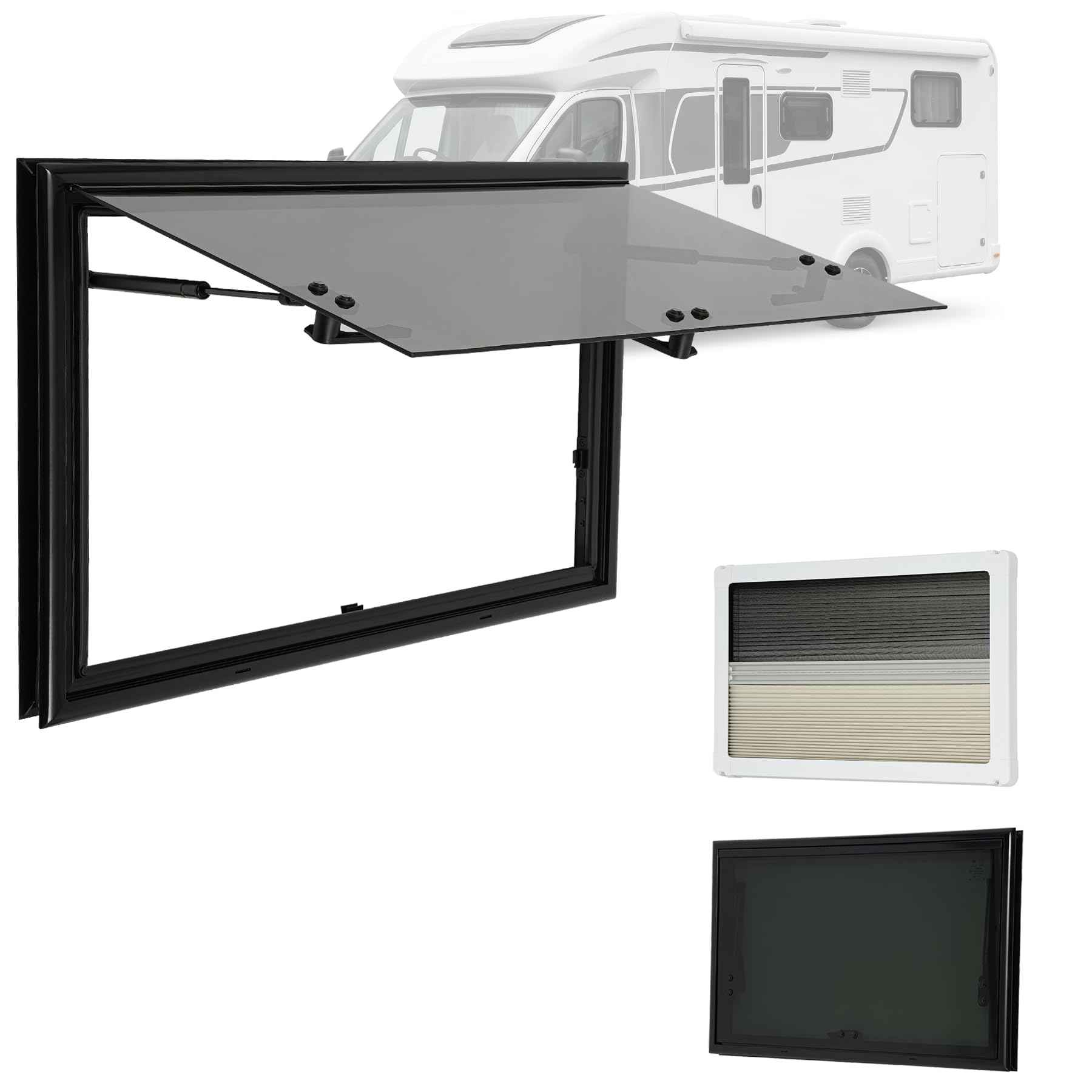 70x30cm Ventana de caravana 40°Ventana Camper Homologada estor