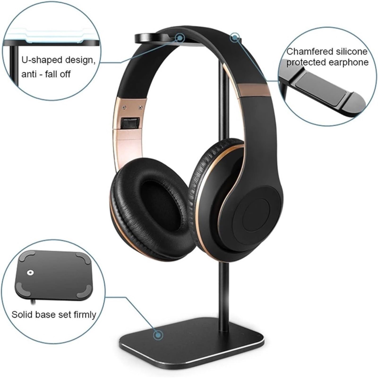 Supporto Per Cuffie Porta Cuffie Supporto Da Tavolo In Lega Di Alluminio Per Culla Accessori Per Per Cuffie Gioco Per PC Organizzare(Pink)