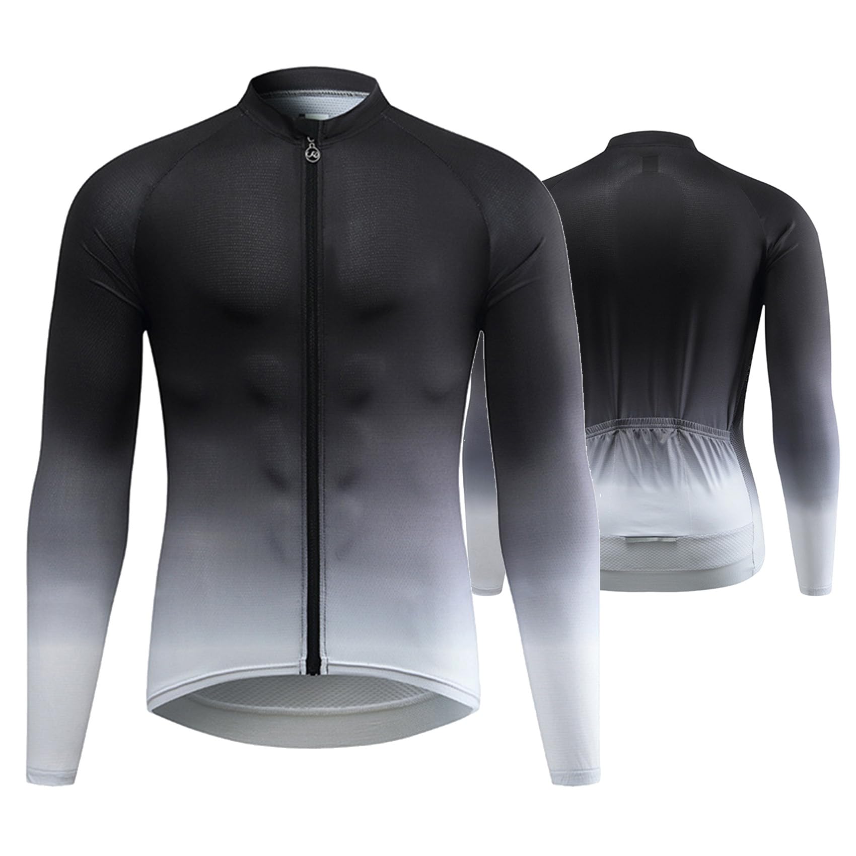 Męska koszulka na rower szosowy Kolarstwo Rowerowe długie rękawy Koszule rowerowe Oddychające koszulki Topy Ubrania do biegania,B-ASIA2XL/EURXL