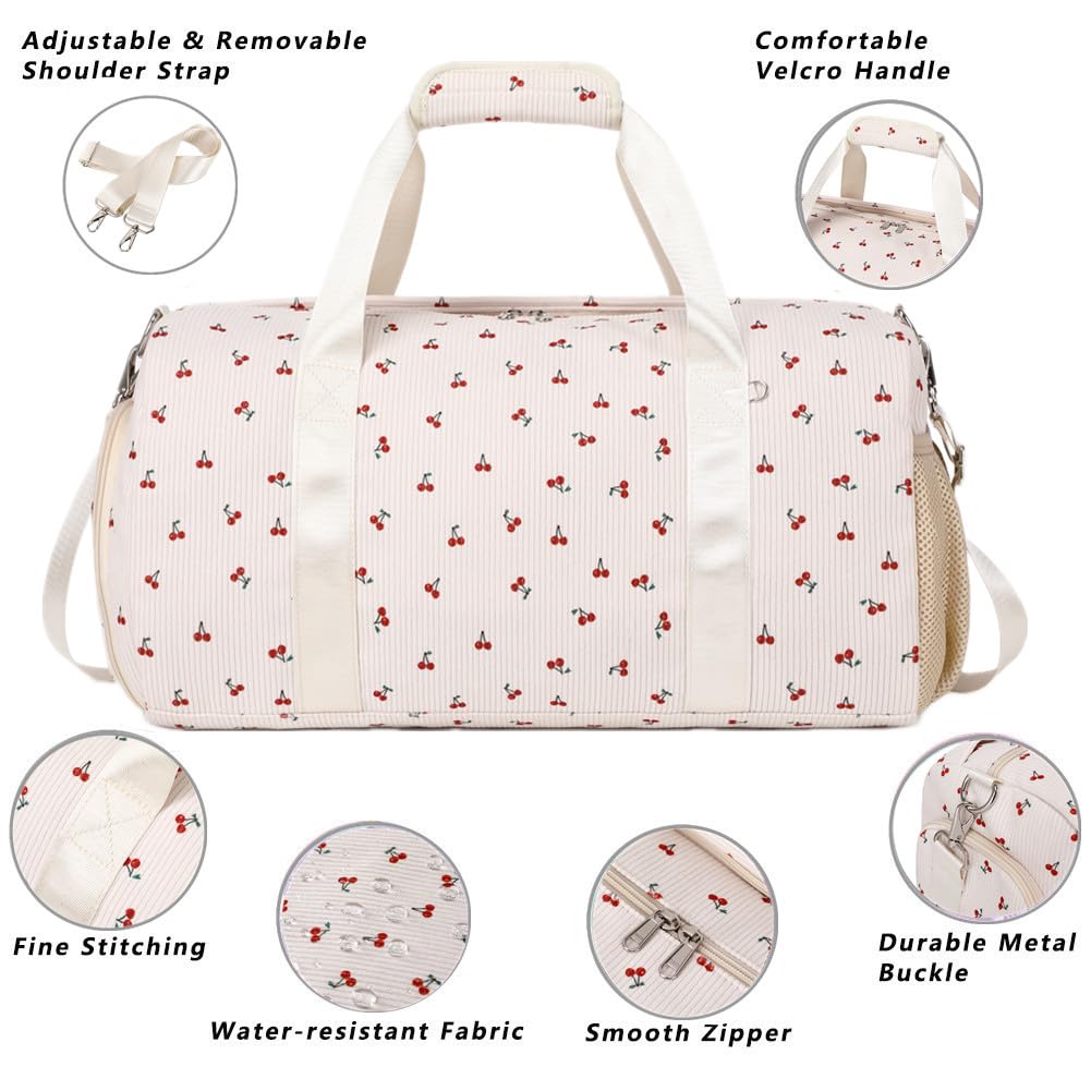 Sacs de Sport pour Enfant Sac Polochon Fille Sac Gym Voyage Weekend Piscine Danse Ballet Polochon