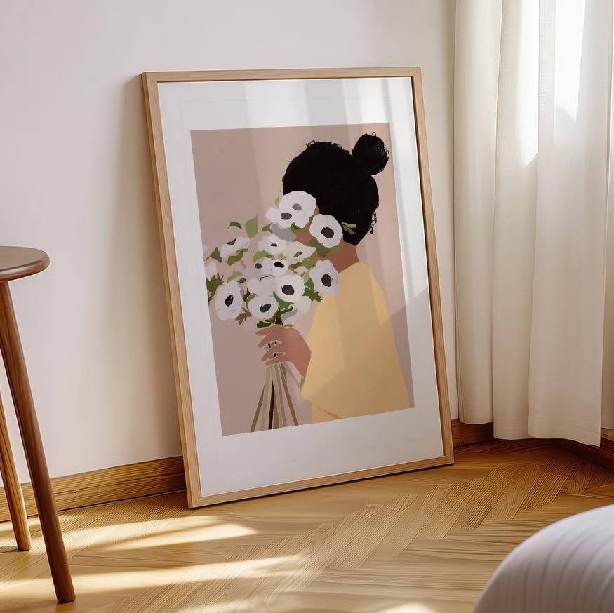 COLOSSAL ART HOUSE Flower Bouquet 13x17 Inch Framed Poster Wall Art for Home, Office, Living Room for Wall-Polystyrene