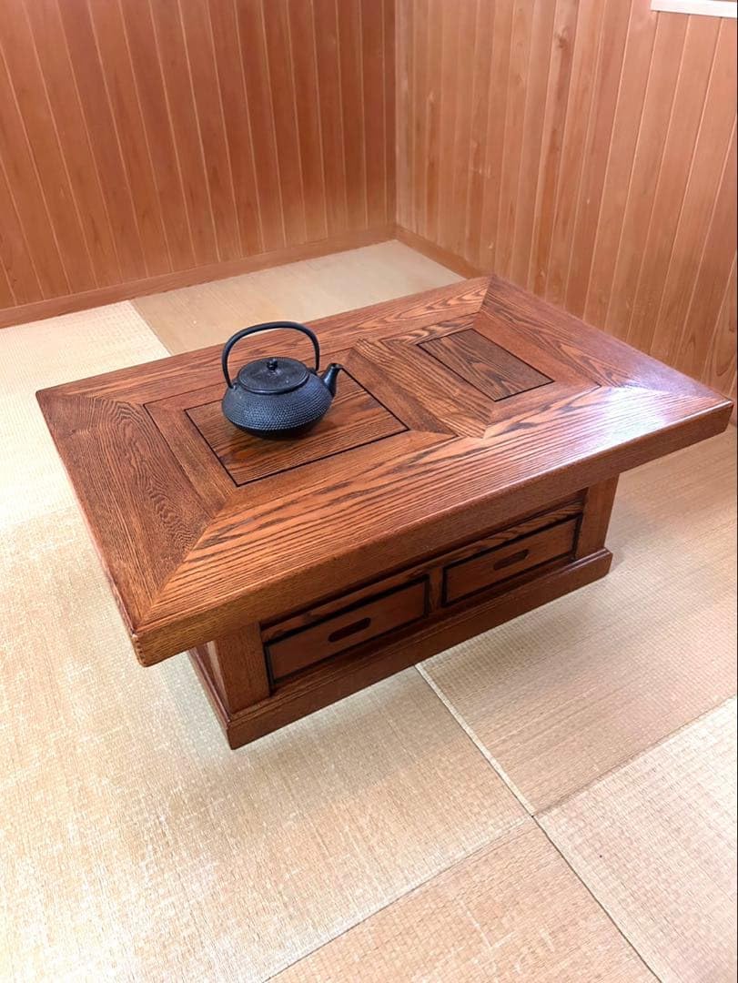 昭和レトロ アンティーク関西長火鉢 古民家家具 総欅無垢材 テーブル Amazon.co.jp: レトロ アンティーク関西長火鉢 古民家家具 総欅無垢材