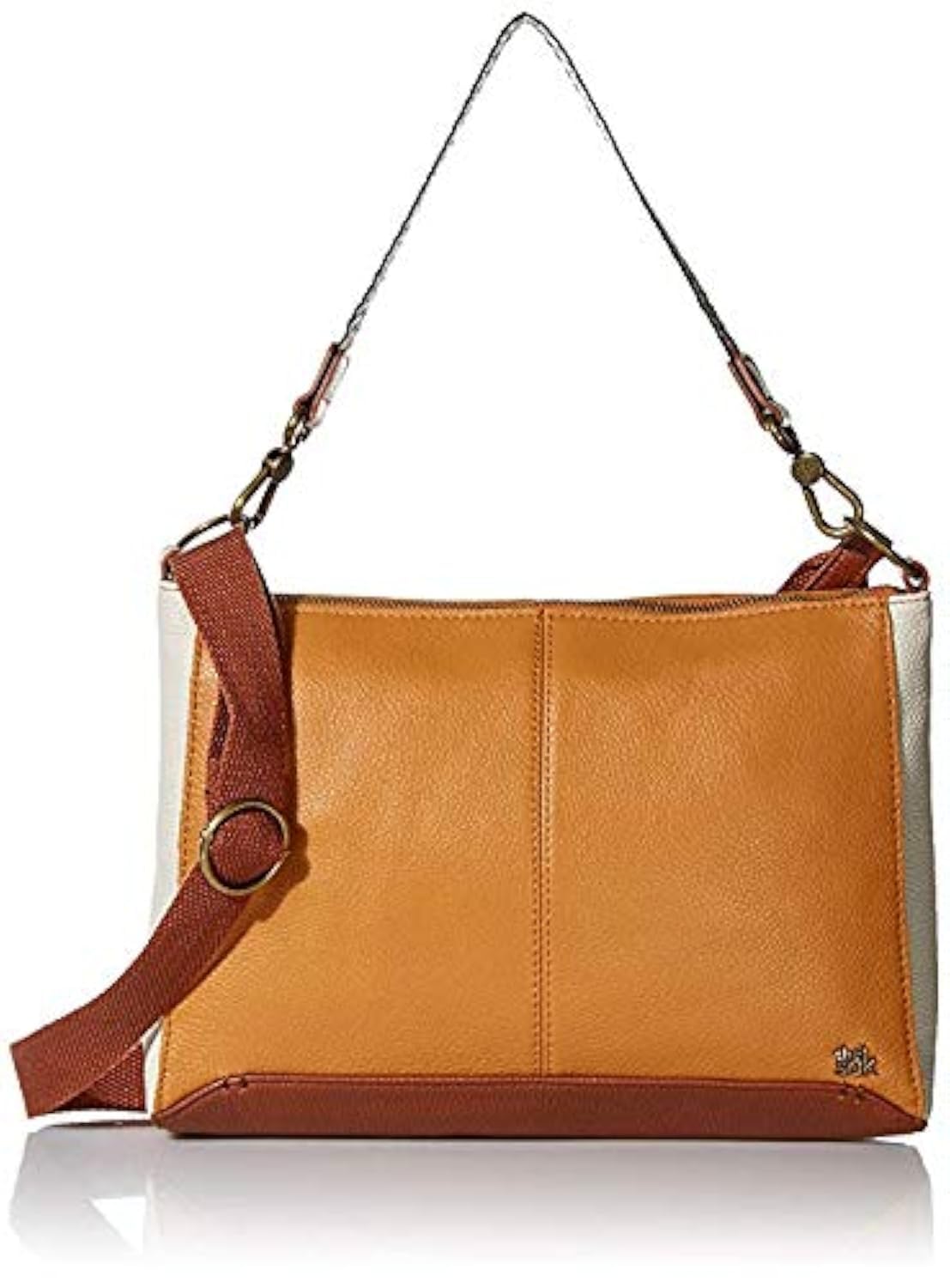 The SakWomen's Camila, Convertible Shoulder Bag, Leather Material - Ochre Block