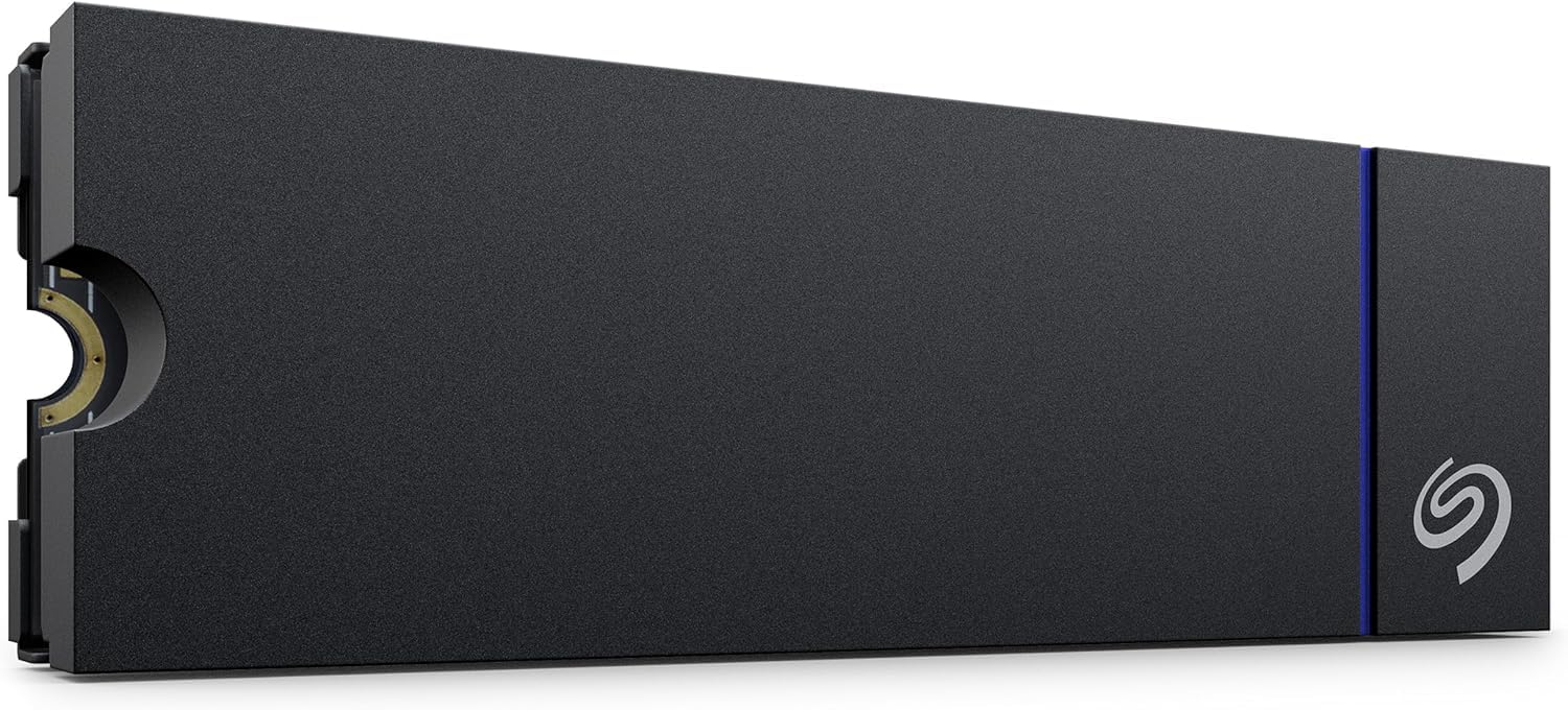 Seagate Game Drive PS5 NVMe SSD 1 TB, unidad de estado sólido interna, PCIe Gen4 NVMe 1.4, con licencia oficial, hasta 7400 Mb/s con disipador de calor, Rescue Services (ZP1000GP3A2001)